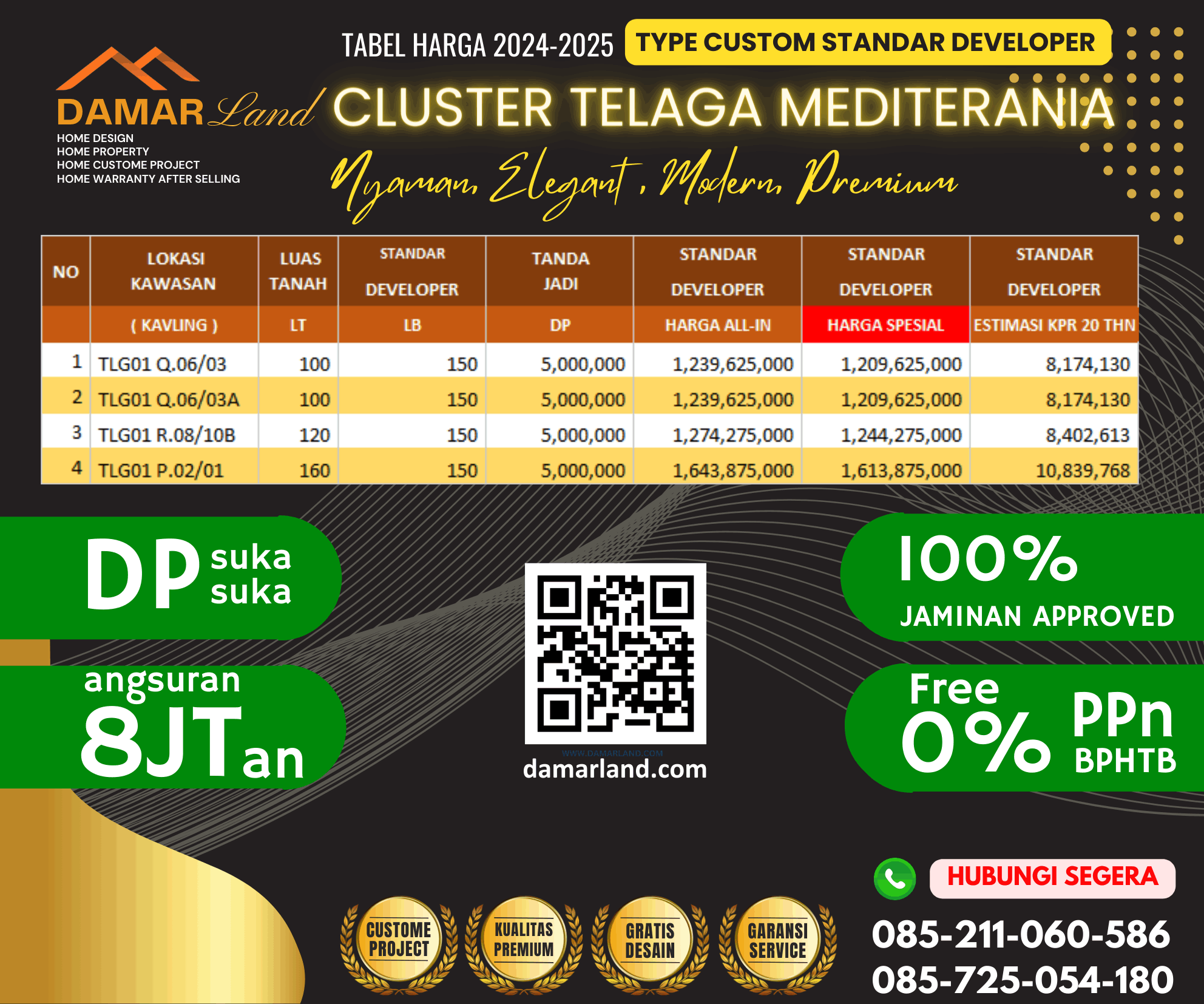 Daftar harga Telaga Mediterania 2025