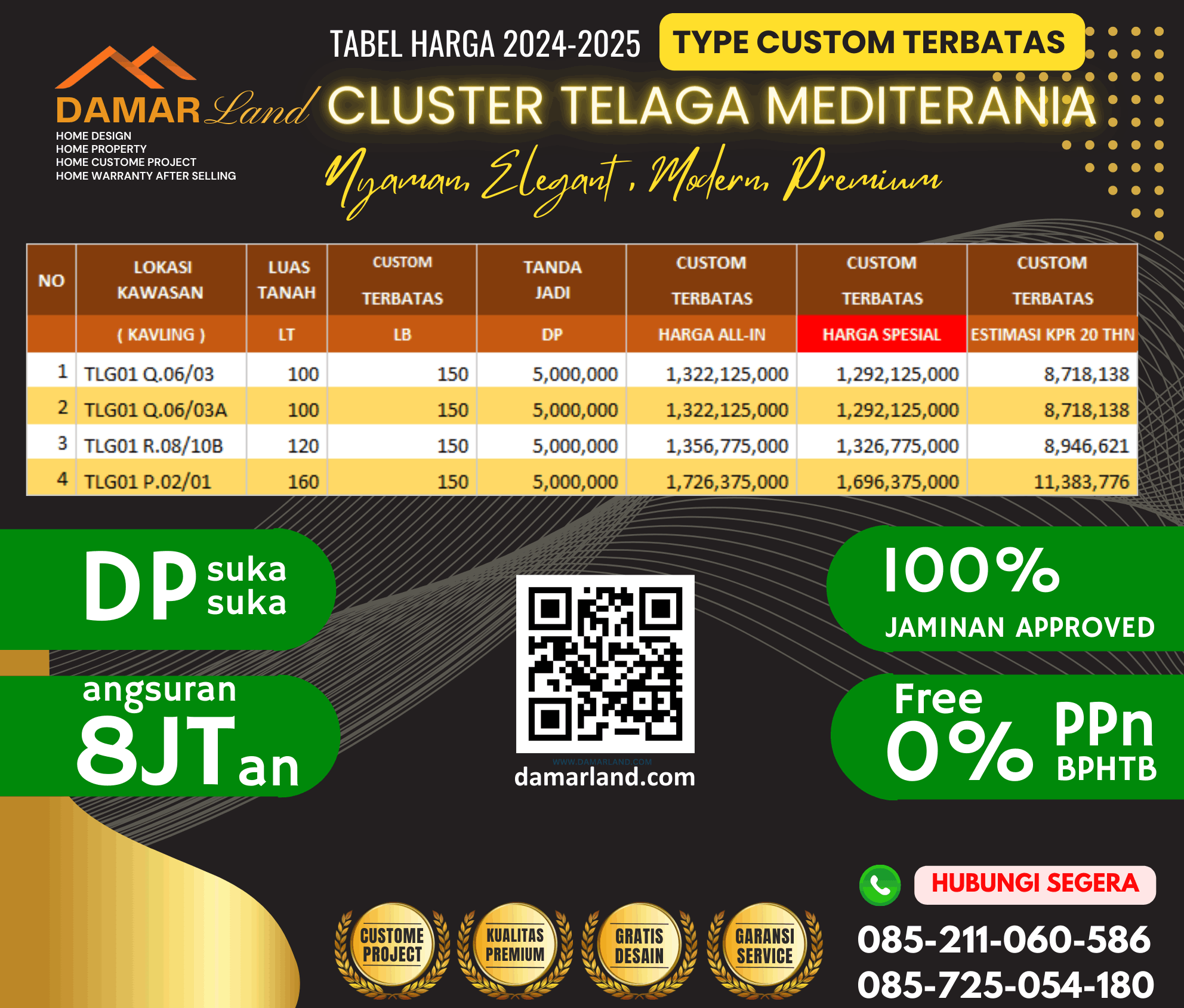 Daftar harga Telaga Mediterania 2025