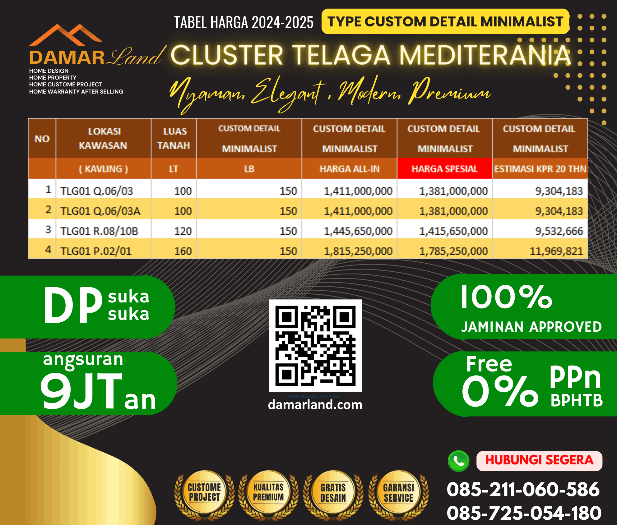 Daftar harga Telaga Mediterania 2025