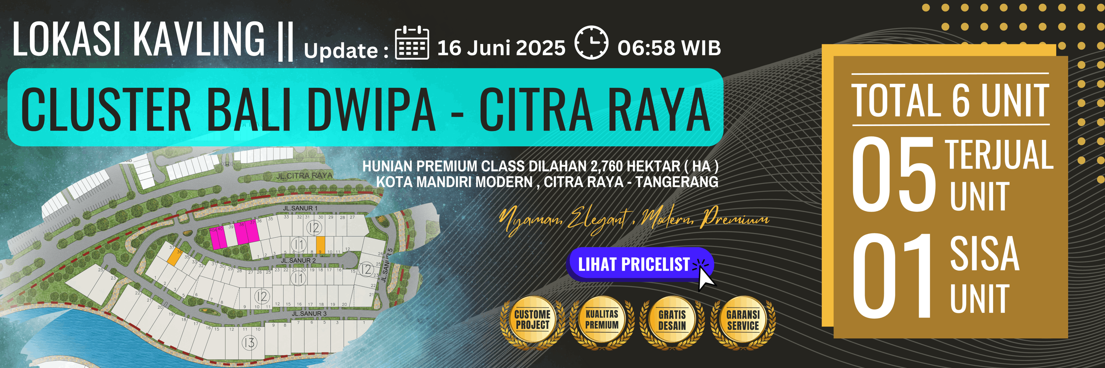 Info terjual Cluster Balidwipa