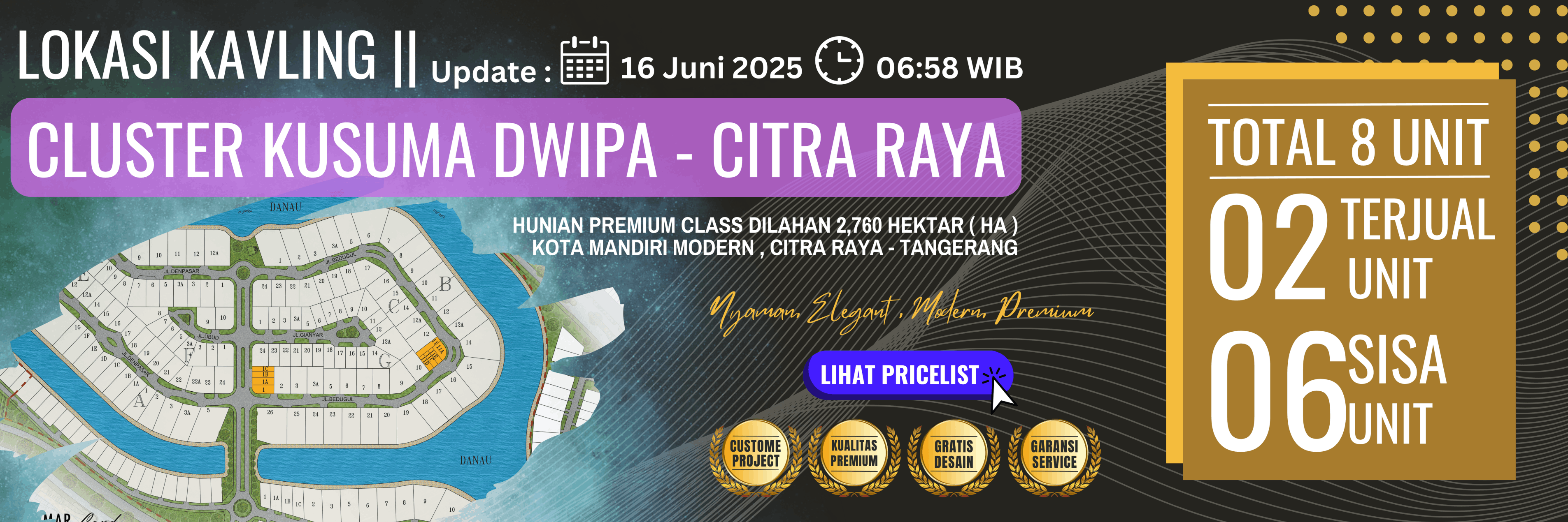 Info terjual Cluster Kusuma Dwipa