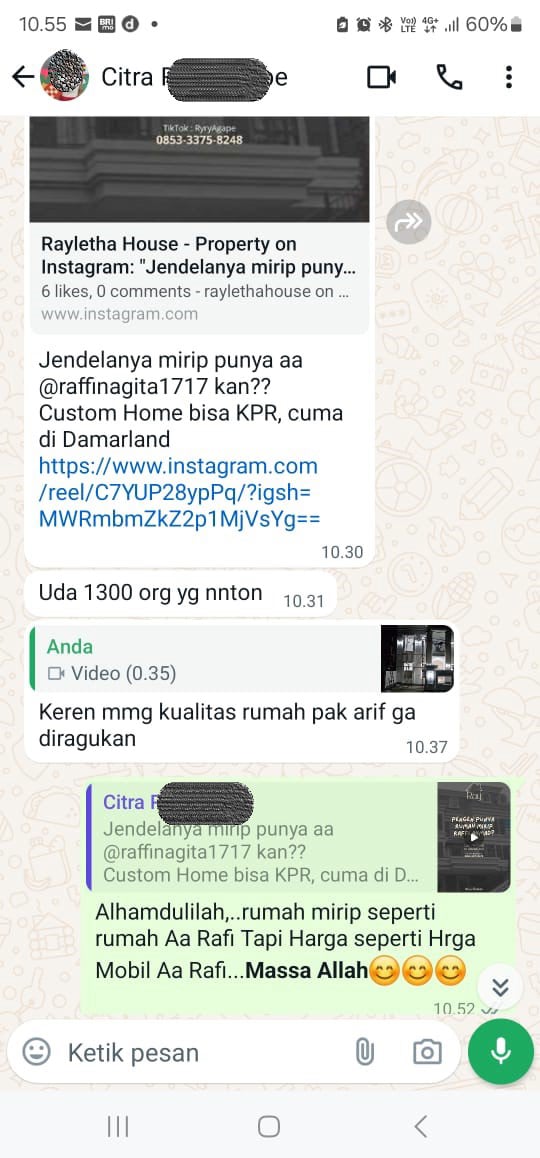 Testimoni pelanggan Damarland Indonesia